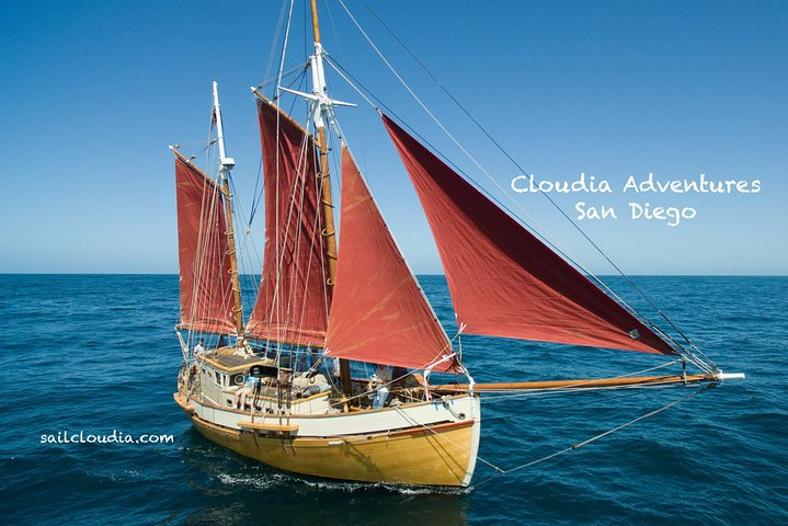 A fine breeze off San Diego - Cloudia is a 1934 Gaff Rigged Ketch